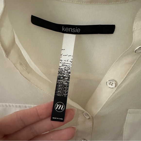 Off White Sheer Long Sleeve Top - Picture 3 of 7